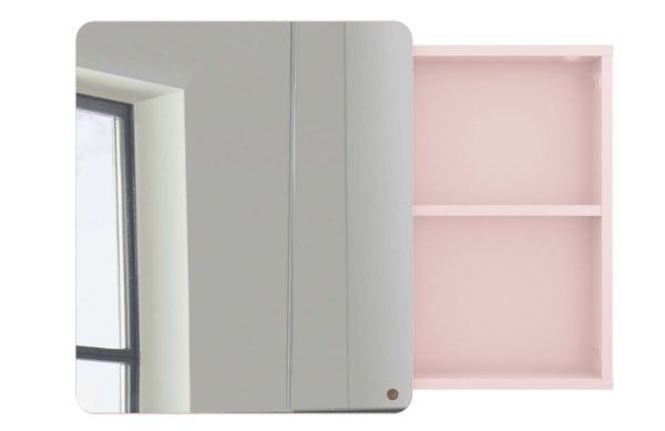 Růžová lakovaná koupelnová zrcadlová skříňka Tom Tailor Color Bath 58 x 80 cm  - Výška58 cm- Šířka 80 cm