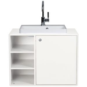 Bílá lakovaná umyvadlová skříňka Tom Tailor Color Bath II. 62 x 80 cm s umyvadlem  - Výška62 cm- Šířka 80 cm