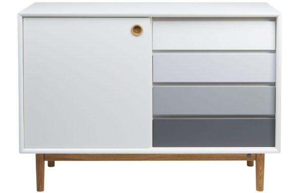 Bílá lakovaná komoda Tom Tailor Color Box 114 x 44 cm  - Výška80 cm- Šířka 114 cm