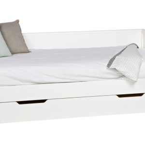 Hoorns Bílá borovicová postel Warde 90x200 cm  - Výška73 cm- Šířka 208 cm