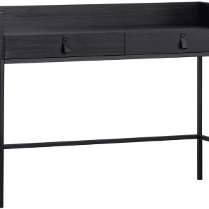 Hoorns Černý borovicový pracovní stůl Beline 120 x 44 cm  - Výška87 cm- Šířka 120 cm