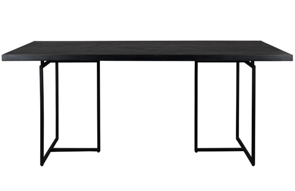 Černý dřevěný jídelní stůl DUTCHBONE Class 180 x 90 cm  - Výška75 cm- Šířka 180 cm