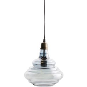 Hoorns Transparentní šedé závěsné světlo Brend  - Výška28 cm- Šířka 25 cm