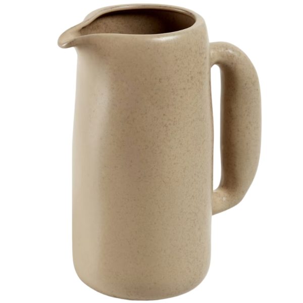 Hnědý keramický džbán na mléko Kave Home Tersilia 2 l  - Výška22