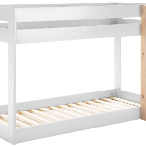 Bílá lakovaná dětská patrová postel Marckeric Angel 90 x 190 cm  - Výška131