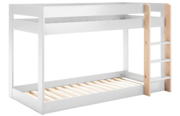 Bílá lakovaná dětská patrová postel Marckeric Angel 90 x 190 cm  - Výška131