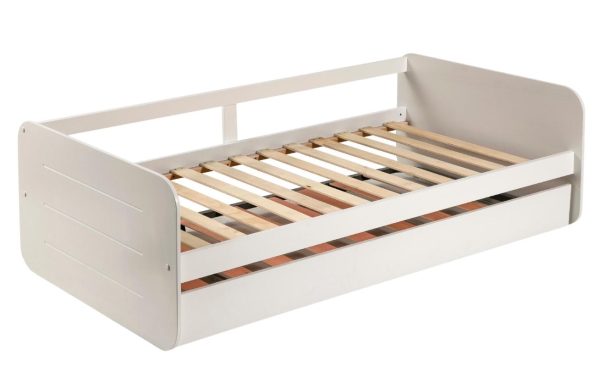 Bílá lakovaná dětská postel Marckeric Redona 90 x 190 cm  - Výška62 cm- Šířka 195