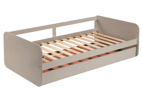 Šedá lakovaná dětská postel Marckeric Redona 90 x 190 cm  - Výška62 cm- Šířka 195