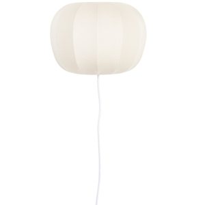 White Label Bílé látkové nástěnné světlo WLL SHEM  - Výška19 cm- Šířka 26 cm