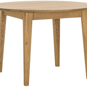 Masivní dubový kulatý jídelní stůl Cioata Atlas 110 cm  - Výška77 cm- Průměr 110 cm