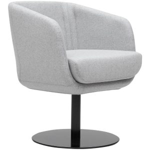 Šedá látková otočná konferenční židle Softline Shelly  - Výška74 cm- Šířka 64 cm