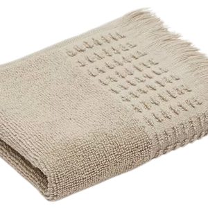 Béžový bavlněný ručník Kave Home Veta 30 x 50 cm  - Šířka30 cm- Délka 50 cm