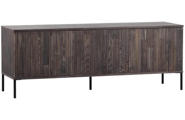 Hoorns Hnědý jasanový TV stolek Gravia 150 x 44 cm  - výška56 cm- šířka 150 cm