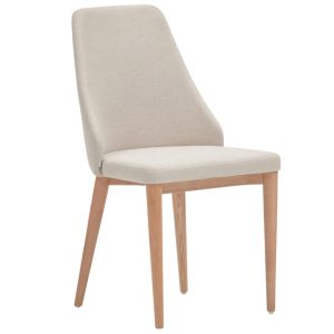 Béžová látková jídelní židle Kave Home Rosie  - Výška88 cm- Šířka 48 cm