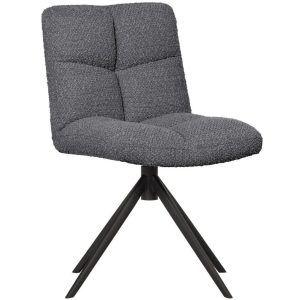 Hoorns Antracitově šedá otočná jídelní židle Darin  - Výška80 cm- Šířka 48 cm