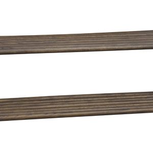 Hnědý dubový nástěnný botník ROWICO INVERNESS 80 x 32 cm  - Výška28 cm- Šířka 80 cm