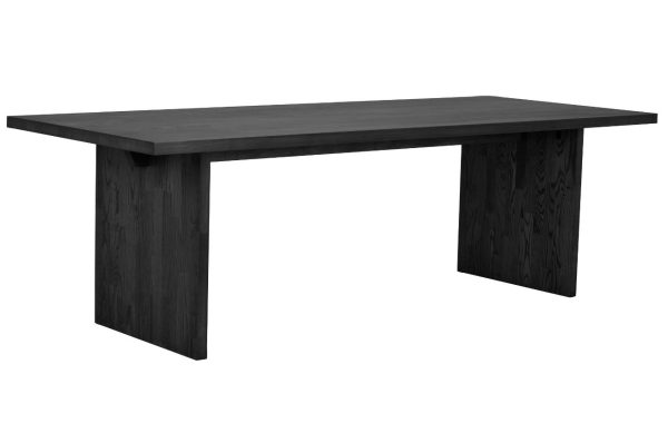 Černý dřevěný jídelní stůl ROWICO EMMETT 240 x 95 cm  - Výška75 cm- Šířka 240 cm