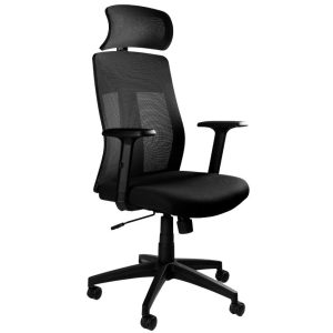 Office 360 Černá látková kancelářská židle Frida  - Výška115-124 cm- Šířka 49 cm