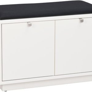 Bílá lakovaná lavice ROWICO CONFETTI II. 70 cm s úložným prostorem  - Výška45 cm- Šířka 70 cm