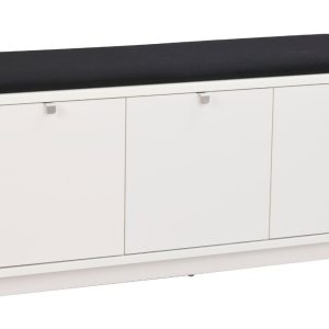 Bílá lakovaná lavice ROWICO CONFETTI II. 106 cm s úložným prostorem  - Výška45 cm- Šířka 106 cm