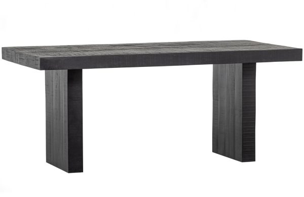 Hoorns Černý masivní mangový jídelní stůl Kalbon 180 x 90 cm  - Výška76 cm- Šířka 180 cm