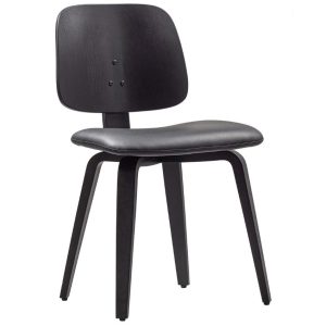Hoorns Černá dřevěná jídelní židle Kieren  - Výška81 cm- Šířka 48 cm