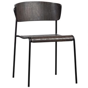 Hoorns Tmavě hnědá dřevěná jídelní židle Blus  - výška76 cm- šířka 50 cm