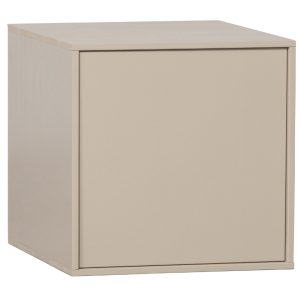 Hoorns Světle šedá borovicová skříňka Grau II. 50 x 58 cm  - výška50 cm- šířka 50 cm