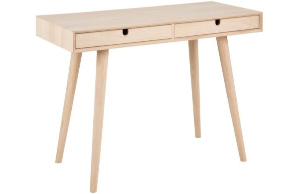 Scandi Přírodní dubový pracovní stůl Celia 74x45 cm  - Šířka100 cm- Výška 74 cm