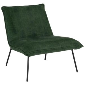 Zelené manšestrové lounge křeslo Tenzo Joey  - výška67 cm- šířka 67 cm