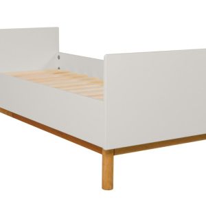 Béžová lakovaná dětská postel Quax Flow 90 x 200 cm  - Výška60 cm- Šířka 204 cm
