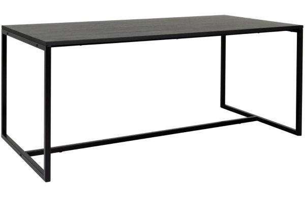 Matně černý dřevěný jídelní stůl Tenzo Lipp 180 x 90 cm  - výška75 cm- šířka 180 cm