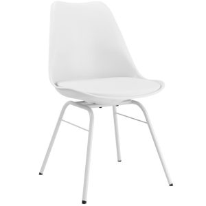 Bílá plastová jídelní židle Tenzo Brad  - výška83
