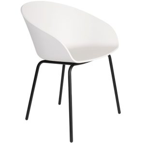 Bílá plastová jídelní židle Banne Void  - Výška73