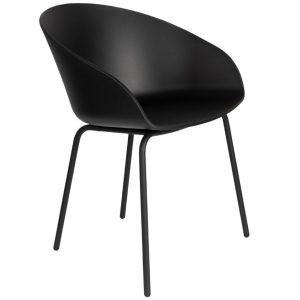 Černá plastová jídelní židle Banne Void  - Výška73