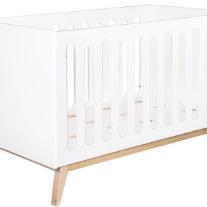 Bíle lakovaná dětská postýlka Quax Trendy 140 x 70 cm  - Výška92 cm- Šířka 144 cm