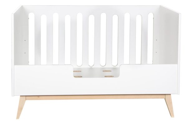 Bíle lakovaná zábrana na dětské postele Quax Trendy 140 x 26 cm  - Výška26 cm- Šířka 140 cm