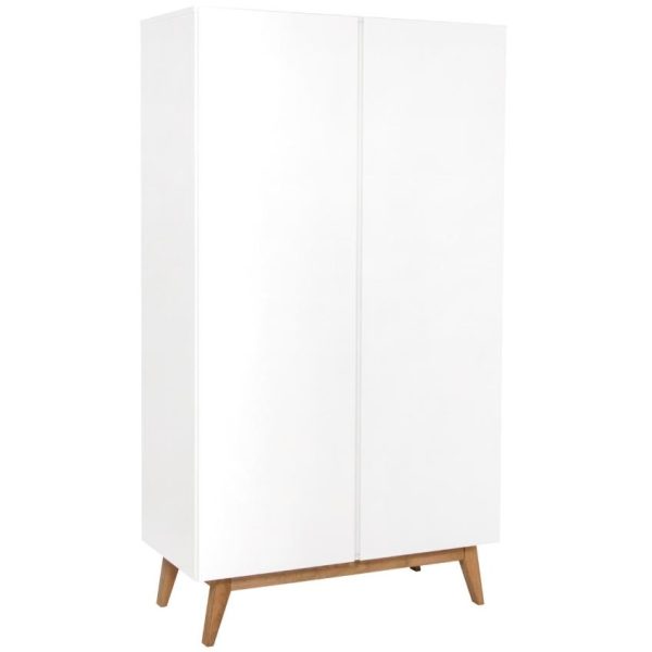Bíle lakovaná skříň Quax Trendy 198 x 110 cm  - Výška198 cm- Šířka 110 cm