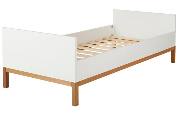 Bílá lakovaná dětská postel Quax Indigo 90 x 200 cm  - Výška64 cm- Šířka 204 cm