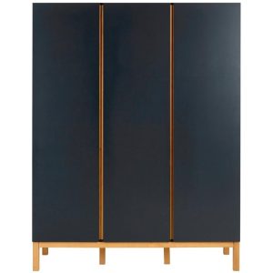 Antracitově šedá lakovaná skříň Quax Indigo 198 x 152 cm  - Výška198 cm- Šířka 152 cm