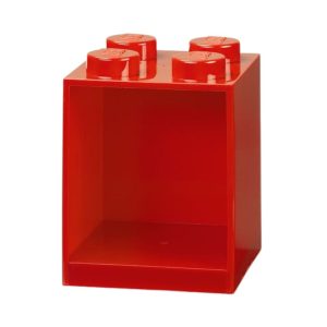 Červená nástěnná police LEGO® Storage 21 x 16 cm  - Výška21
