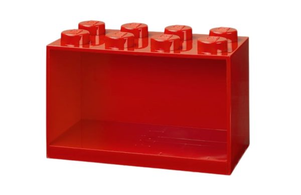Červená nástěnná police LEGO® Storage 21 x 32 cm  - Výška21