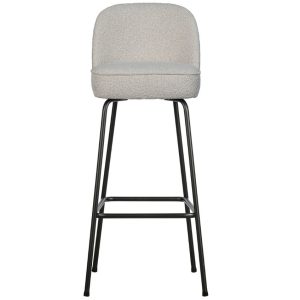 Hoorns Béžová látková barová židle Tergi 79 cm  - Výška103 cm- Šířka 50 cm