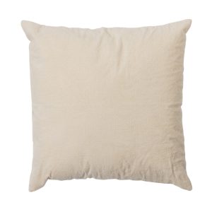 Hoorns Mléčně bílý sametový polštář Stanley 45 x 45 cm  - Výška45 cm- Šířka 45 cm