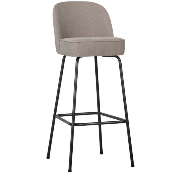 Hoorns Pískově hnědá látková barová židle Tergi 79 cm  - Výška103 cm- Šířka 50 cm