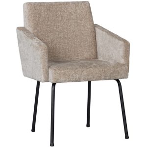 Hoorns Béžová látková jídelní židle Montine  - Výška82 cm- Šířka 61 cm
