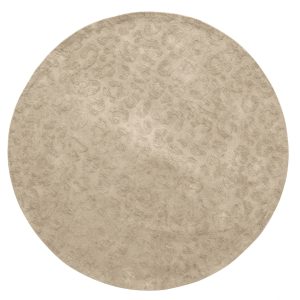 Hoorns Béžový látkový koberec Katy Ø 150 cm  - Průměr150 cm- Koberec Látka (80% viskóza