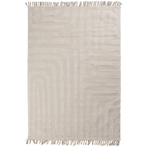 Hoorns Bílý bavlněný koberec Zola 170 x 240 cm  - šířka170 cm- délka 240 cm