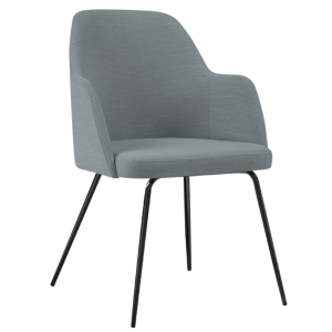 Modro šedá látková jídelní židle MICADONI CHAYA  - Výška85 cm- Šířka 59 cm