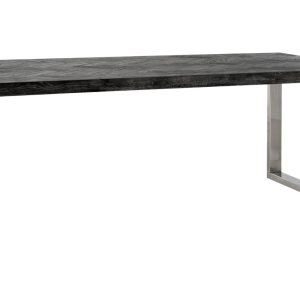Černo stříbrný dubový jídelní stůl Richmond Blackbone 220 x 100 cm  - výška77 cm- šířka 220 cm